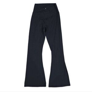 Sunzel Black Cross Waist Flare Yoga Pants Size Small